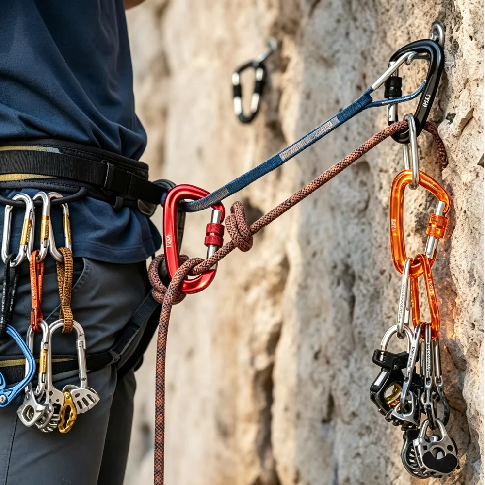 D Shape Accessories Aluminum Professional Carabiner Climbing Key Hooks Mountaineering Protective Equipment Security Master Lock