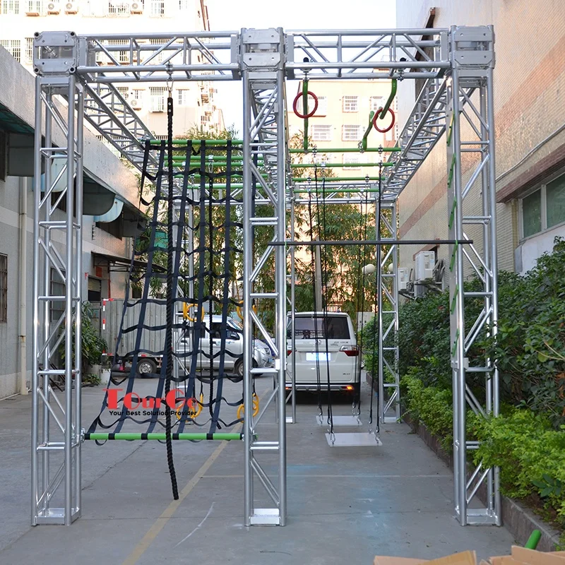 Outdoor Indoor Gym Equipment Public Exercise Ninja Warrior Obstacle Course Element Ring Slider