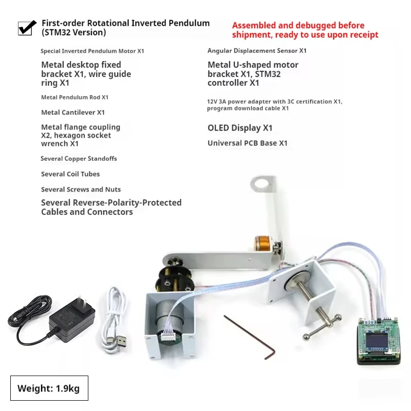 First-Order Rotary Inverted Pendulum Kit with PID Swing Control for Arduino And STM32 IP570 - Educational Physics Experiment Too