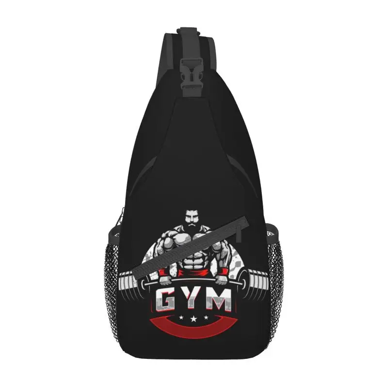 Bodybuilding Gym Sling Chest Bag Customized Fitness Muscle Shoulder Crossbody Backpack for Men Cycling Camping Daypack