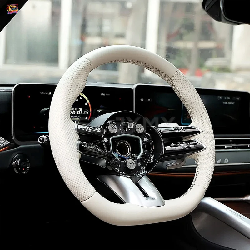 for Mercedes Benz E55 GT FLE GLS A35 GLB35 AMG GT C63 E63 G63 W213 W223 W206 A45 G65 GLC GLE Sporty Carbon Fiber Steering Wheel