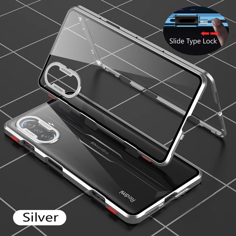 Snap Lock Metal Magnetic Phone Case For XiaoMi 14 Civi 11 Ultra 15 13T Pro Double Sided Glass Full Lens Protection Cover Cases