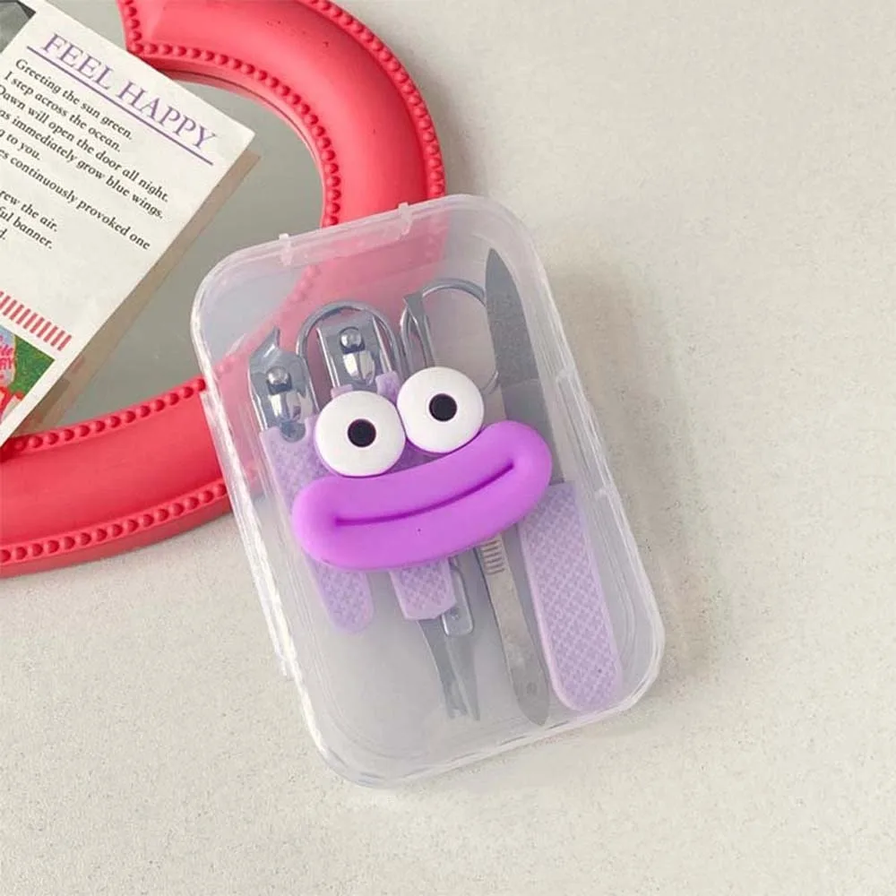 

Earpick Nail Clippers Set Wide Jaw Opening Nail Cutting Pliers Mini Nail File Stainless Steel Manicure Tool Cartoon Nail Sanding