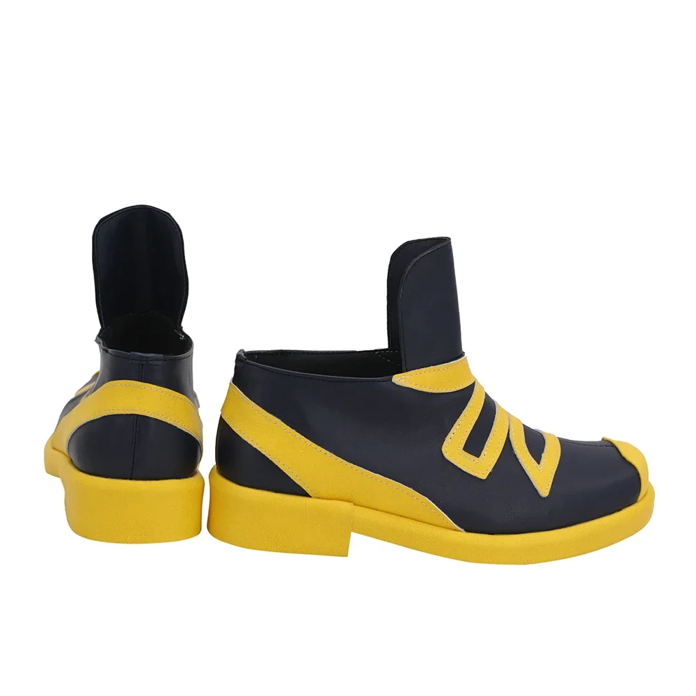 LOL Yasuo Cosplay Shoes Yellow Boots Custom Made Any Size for Unisex