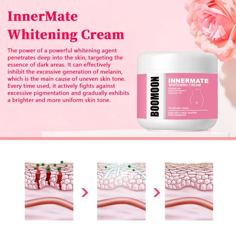 كريم تبييض البشرة لتفتيح البشرة تحت الإبط والفخذ الداخلي ومزيل البقع الداكنة وتلاشي الميلانين حتى لون البشرة والعناية بالجسم