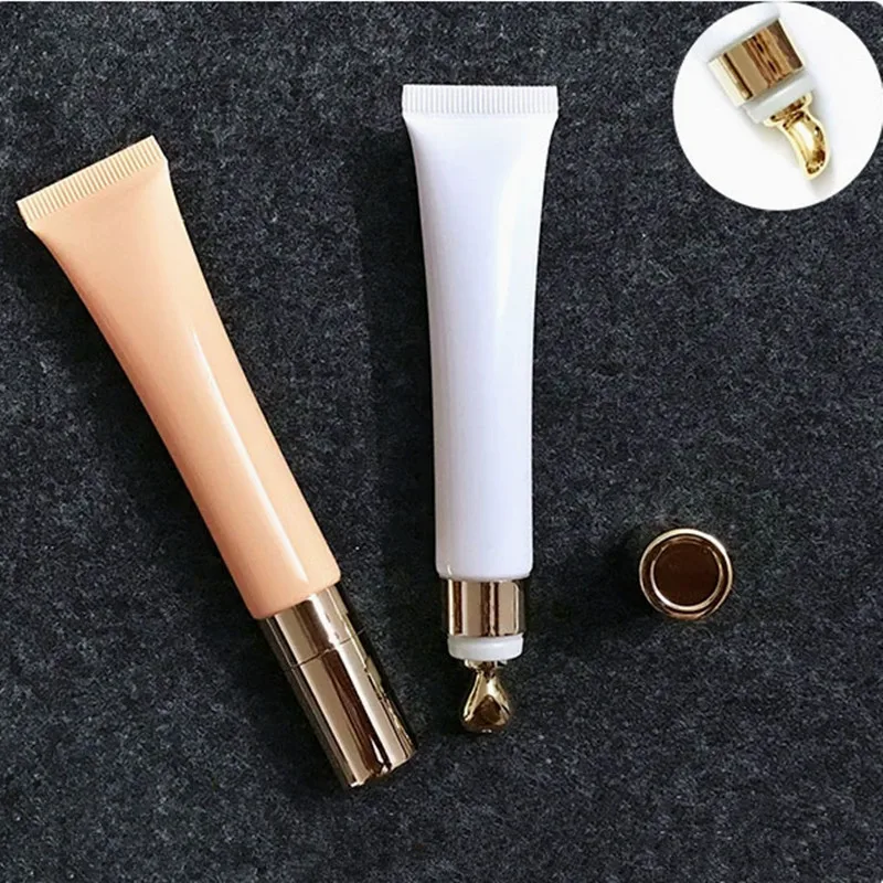 10ml 15ml 20ml Soft Hose &Tube With Metal Massage Head Eye Cream Essence Tube Cosmetic Container Empty Bottle Lotion Tube