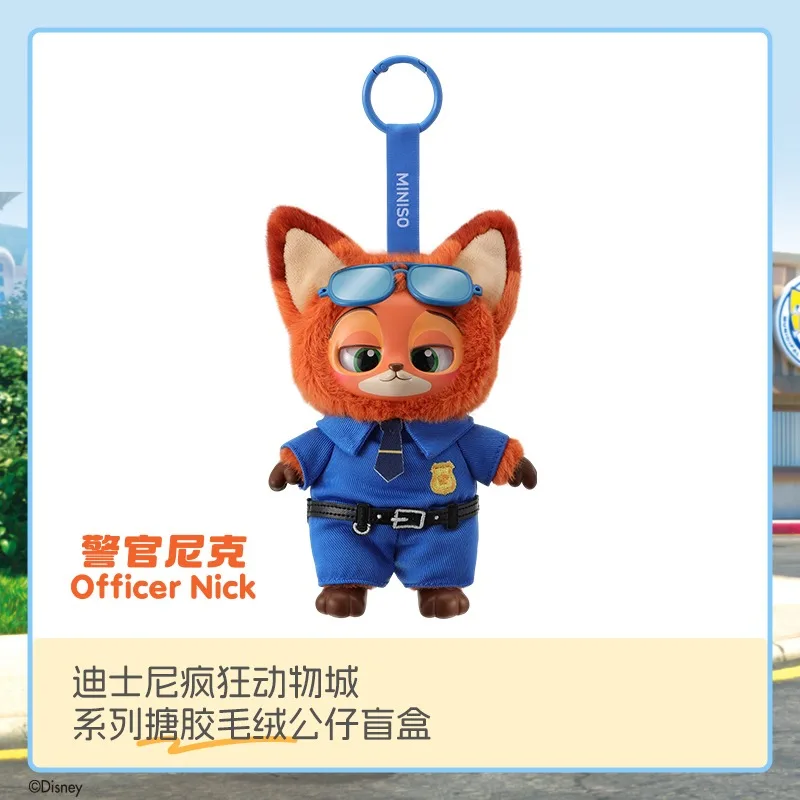 Boîte aveugle en vinyle Disney Zootopia, personnage de dessin animé mignon, pendentif Surprise en peluche, jouet boîte mystère, jouets tendance, cadeau de noël