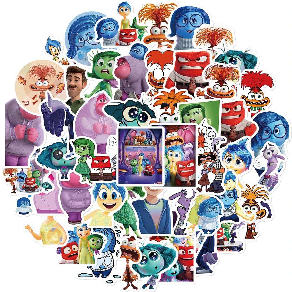 

10/30/50/110pcs Kawaii Disney Inside Out Graffiti Stickers Anime Cartoon Decal Waterproof DIY Laptop Bike Phone Cute Sticker Toy