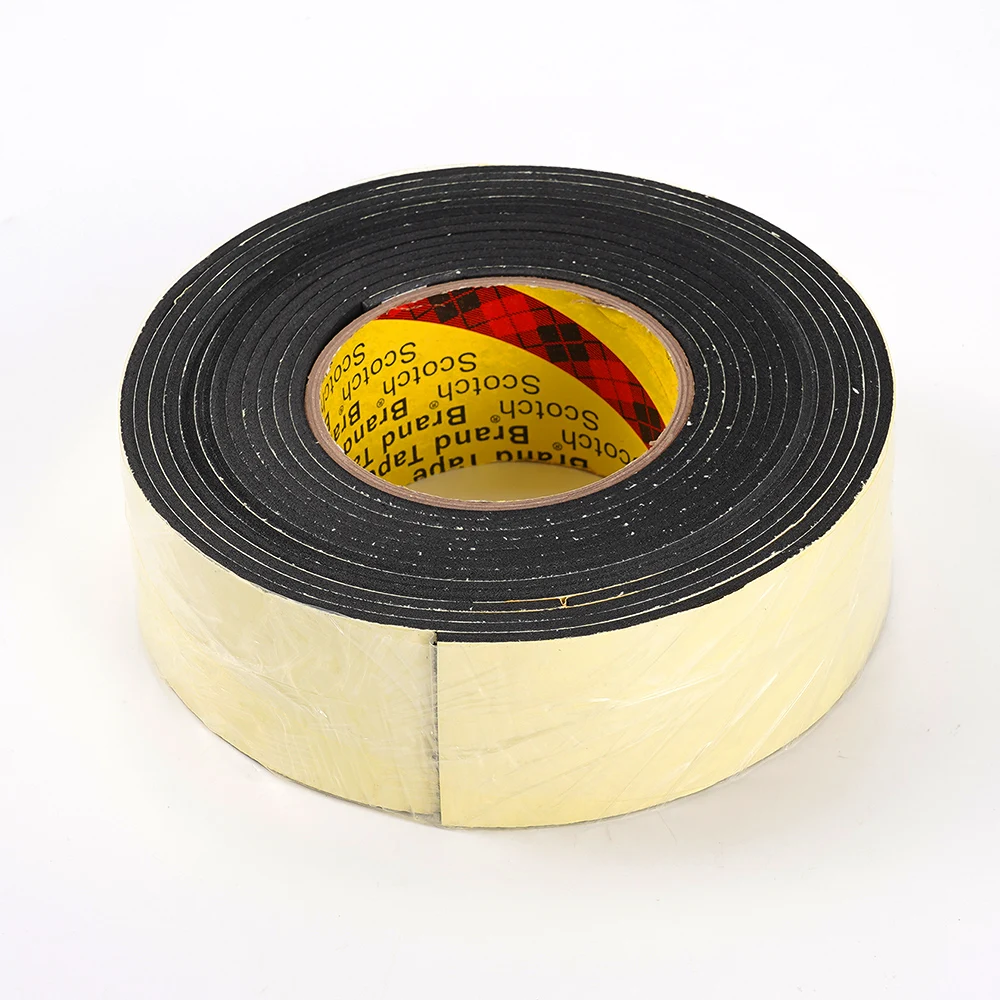 

5M EVA Single Sided Tape Rubber Sponge Door Window Seal Strip Waterproof Soundproof Self Adhesive Anti-collision Pad Black