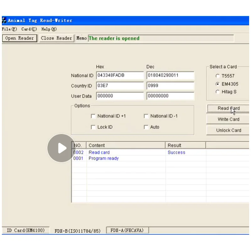 Rfid EM4305 Reader En Writer 125-134.2Khz Iso 11784/85 Kaartlezer, dier Chip Schrijven Code Machine Bieden Sdk