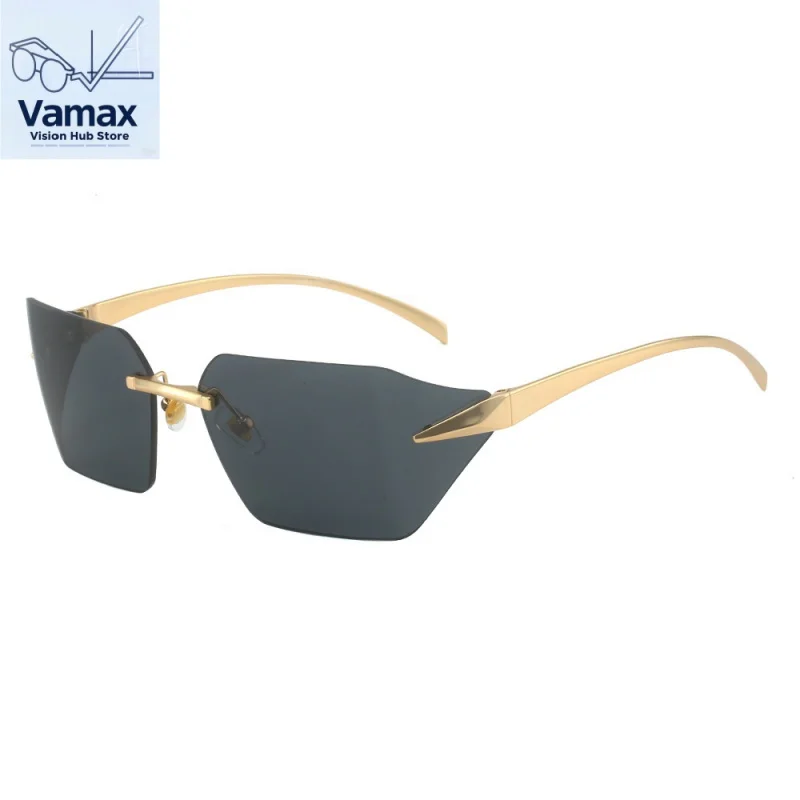 

Солнцезащитные очки VAMAX Cyberpunk без оправы UV400 в металлической оправе футуристические унисекс очки премиум-класса