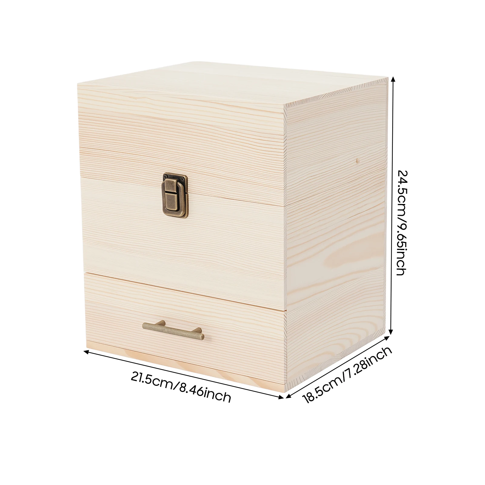 59 Slots Wood Essential Oil Storage Box Drawer Lock Fit 10ml 15ml Roller Oil Cosmetic Nail Polish Jewelry Holder