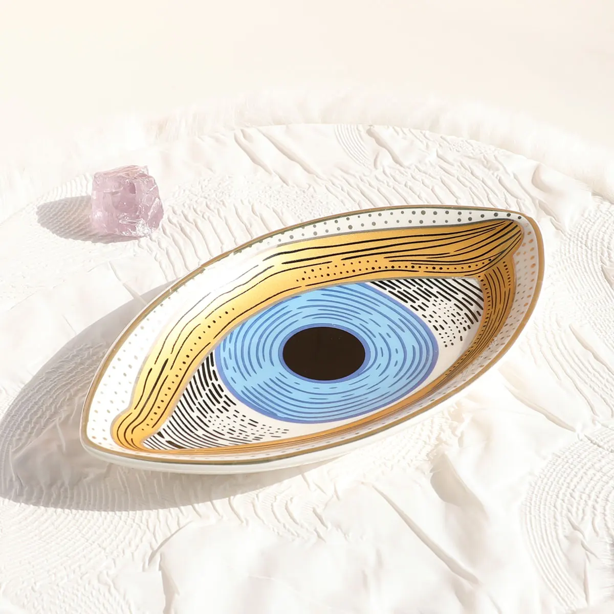 السيراميك مجوهرات طبق تخزين الصواني حلية طبق حلقة طبق عين الشر لوحة مجوهرات المنظم حاويات المنزل سطح المكتب ديكو