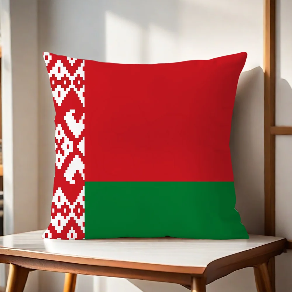 Belorussia Byelorussia Republic Of Belarus Flag cushion cover For Pillow Printing Sofa Decoration Home Office Nordic Simplicity