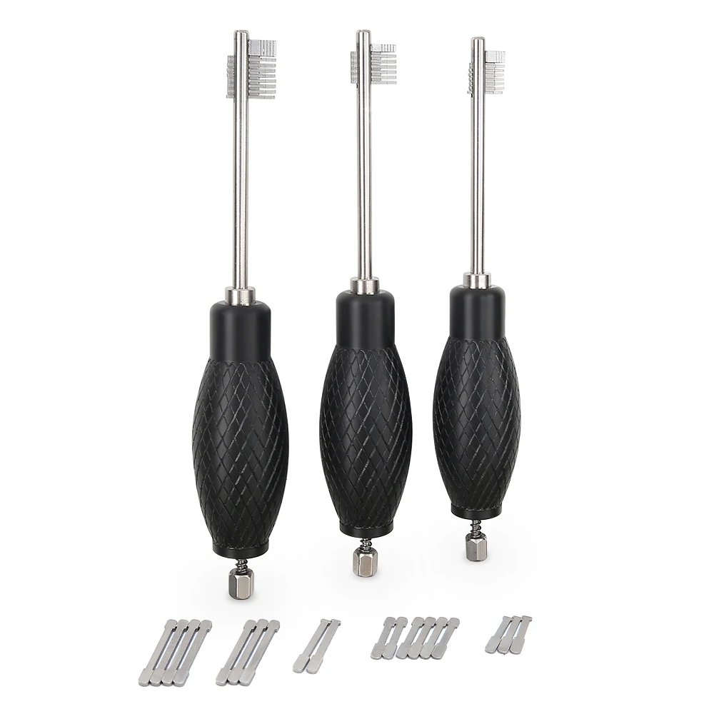 Juego de Herramientas HCY de 3 Piezas para Cerraduras de Seguridad Diebold, Suministros Profesionales para Cerrajeros, Herramienta para Abrir Cerraduras, Juego de Herramientas de Ferretería, Llave de Asta de Bandera con Repuesto