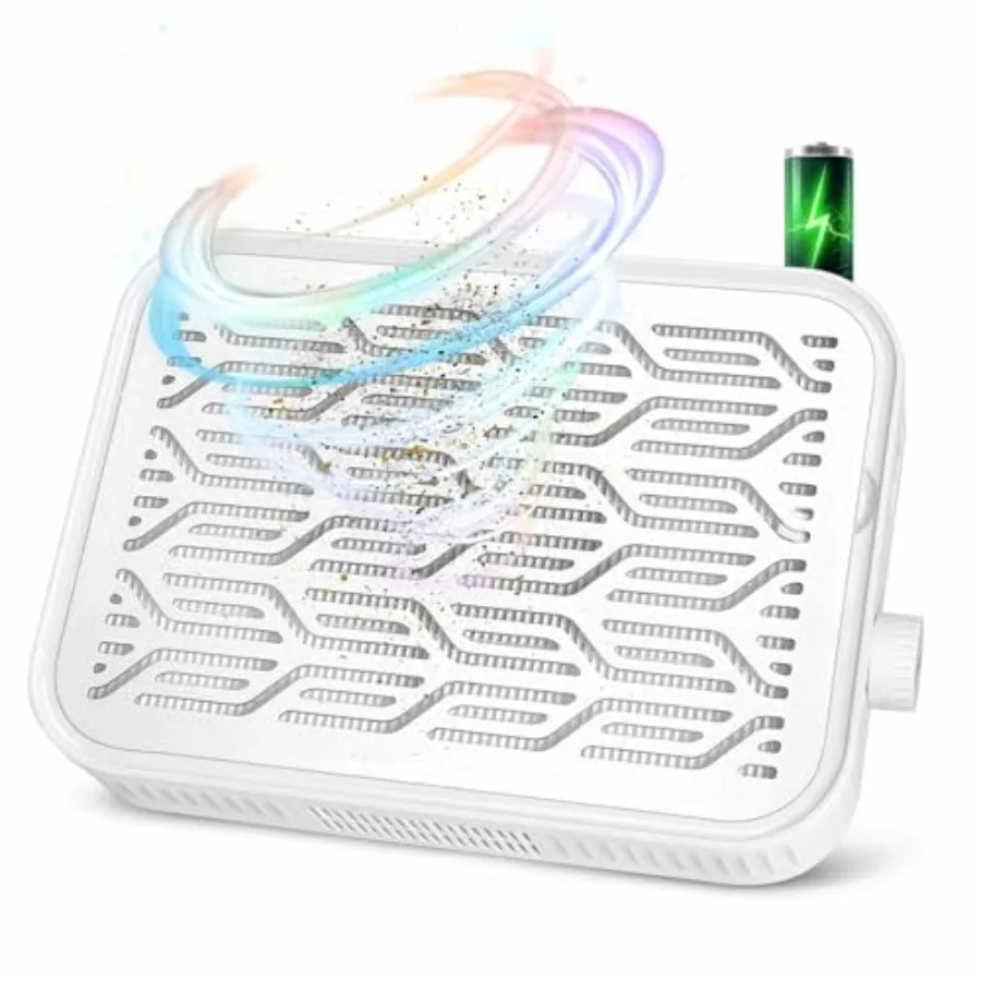 

Перезаряжаемый беспроводной пылесборник для маникюра с многоразовым HEPA-фильтром для полировки акриловых ногтей в салоне и дома, черный