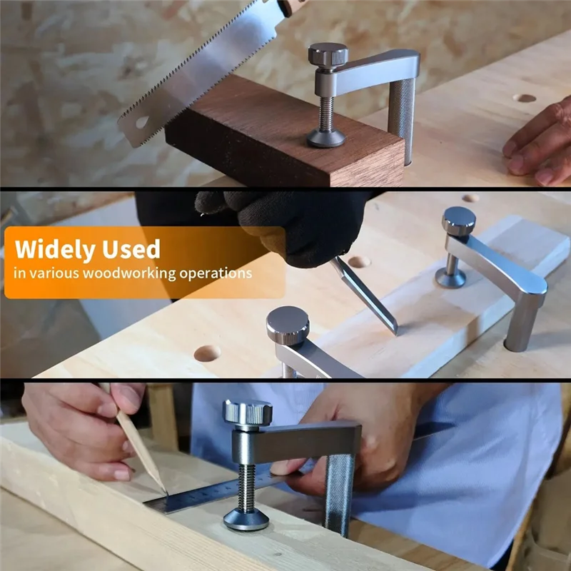 A72P 2 шт. зажим для собаки с нескользящей накладкой, 19 мм, удерживающий зажим, алюминиевые регулируемые настольные зажимы для деревообрабатывающего инструмента