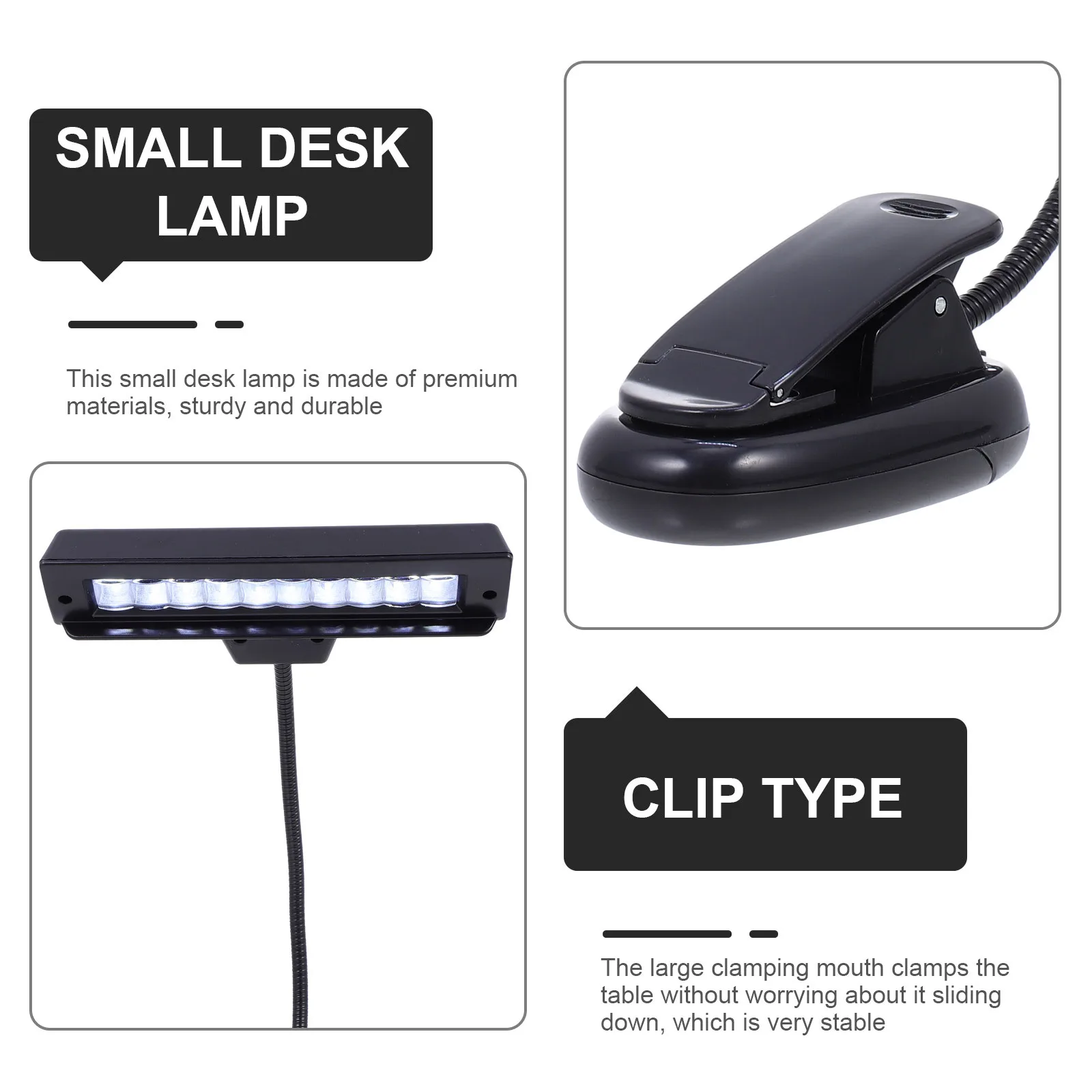 

Music Score Lamp Sturdy Metal Pole Adjustable LED Light Large Clamp Desk Reading Bedroom Eye Protection Study Work Writing Piano