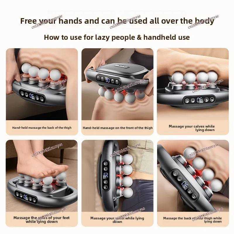 Bestseller Sixteen Eight-head Fascia Gun English Version Muscle Relaxation Massage Gun Multi-head Fascia Gun