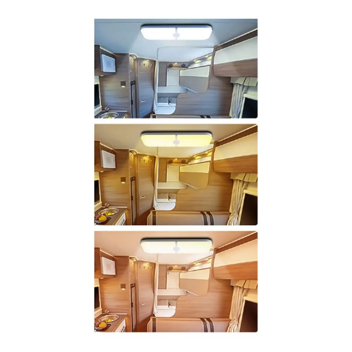 #86B (ABS)12-80V LED RV Lights Interior 3 Color RV Lights RV Ceiling Dome Light,Automotive Parts & Accessories