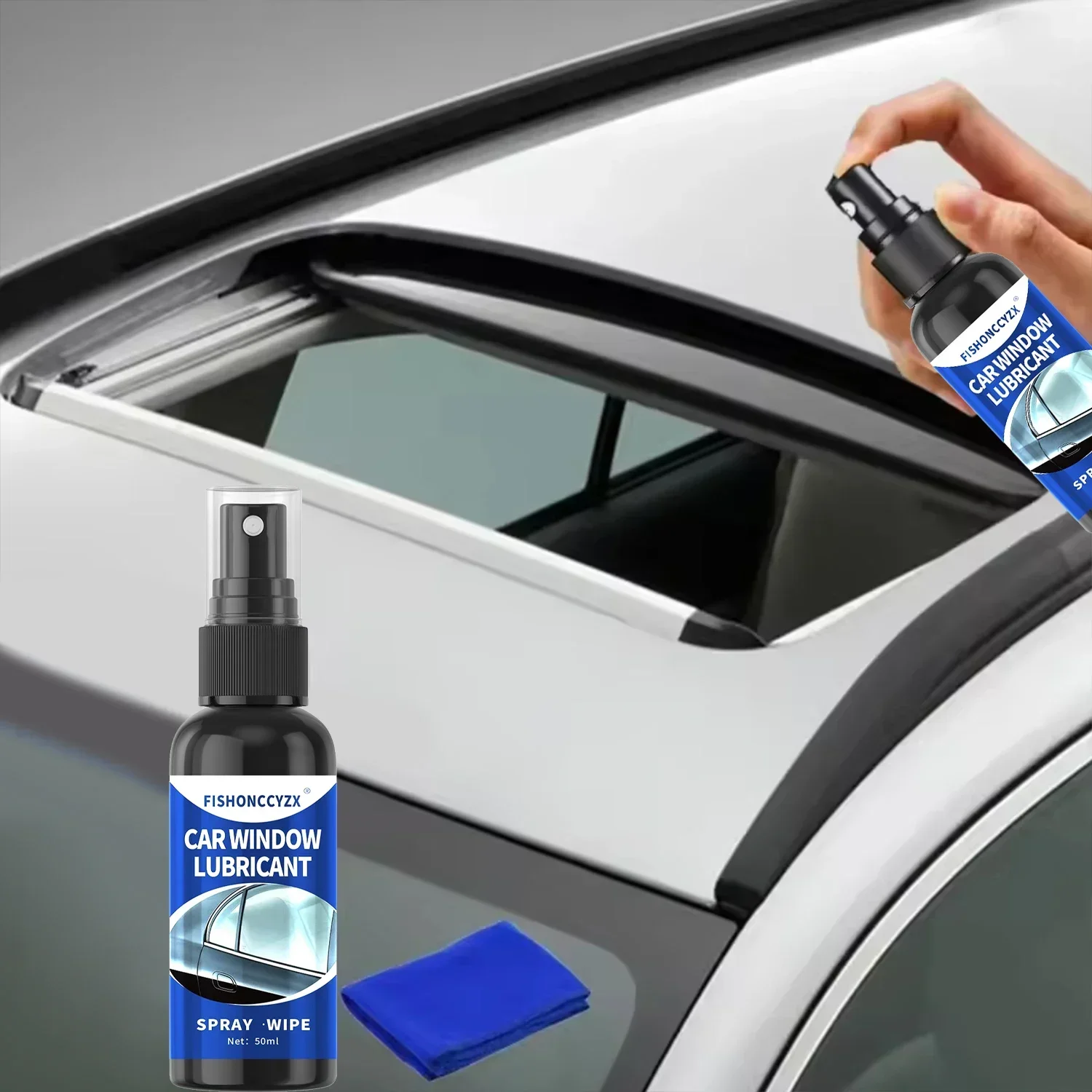 50ml Window Lubricant Rubber Door Rubber Strip Car Softening Maintenance Eliminates Noise Universal Car Products