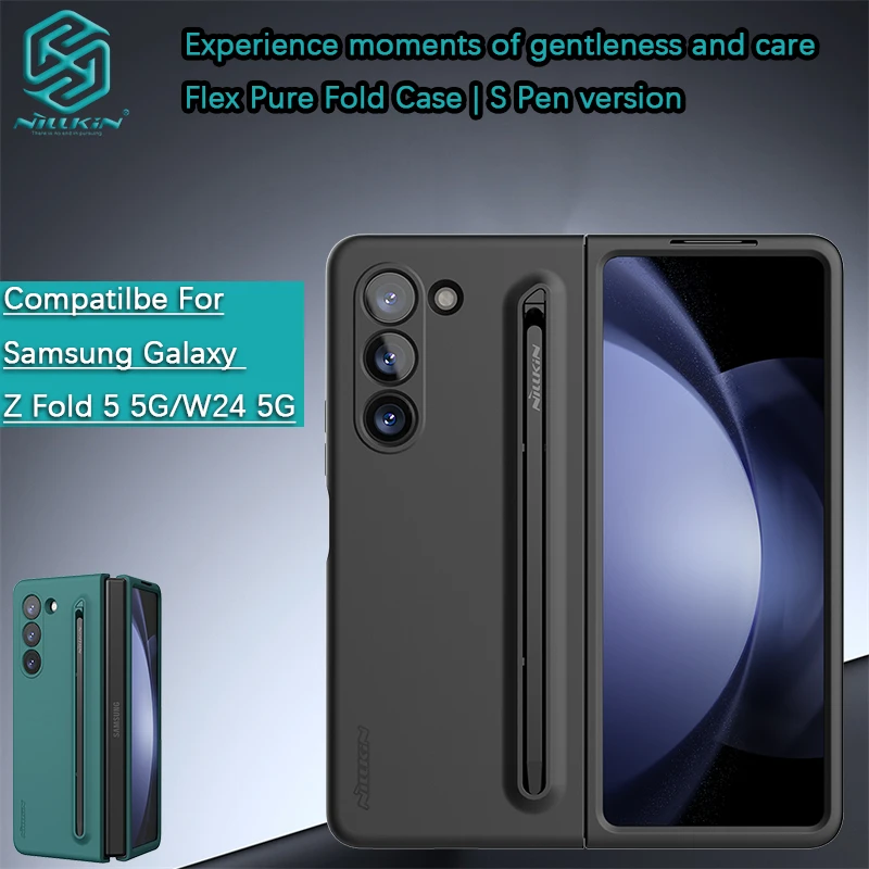 Nillkin for samsung galaxy z fold 5/FODL 6/w24 Flex Pure Fold Case-S Pen version-Liquid silicone protective cover phone case