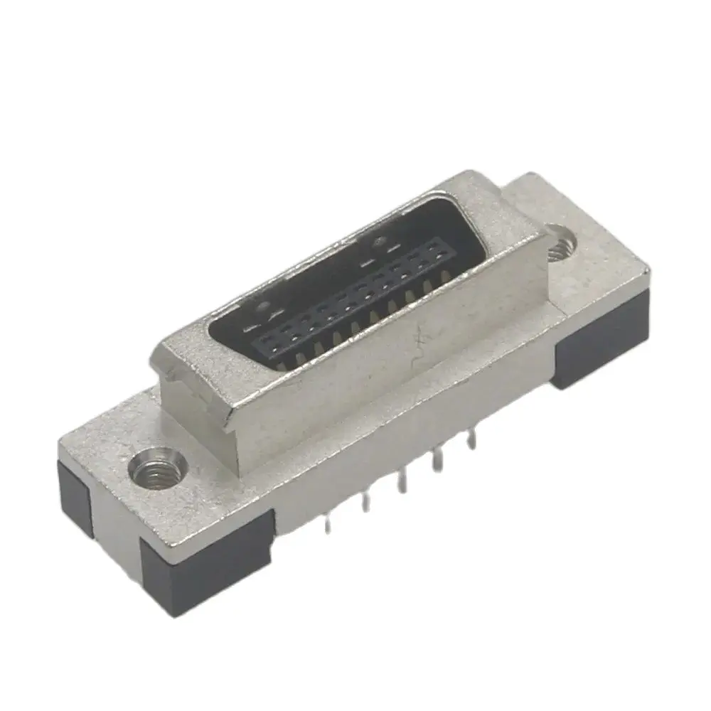 Conector de comunicación de placa base de servidor de PCR-E20MD SCSI, 20 pines conector macho recto de PCB, 1 piezas