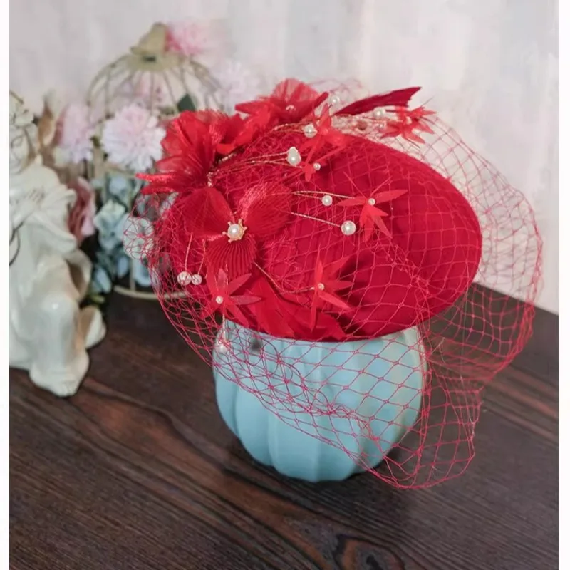 

French Retro Elegant Headdress White Flower Shape Accessories