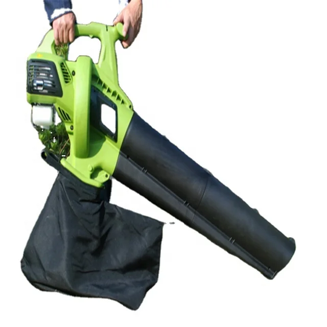 Efficient factory price two stroke air cooled handheld leaf blower with Collecting bag