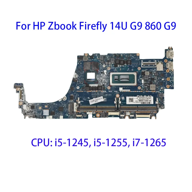 

6050A3310001 For HP Zbook Firefly 14U G9 860 G9 Laptop Motherboard N20137-601 N20137-001 RTX A500 i5-1245 i5-1255 i7-1265 G9 WIN