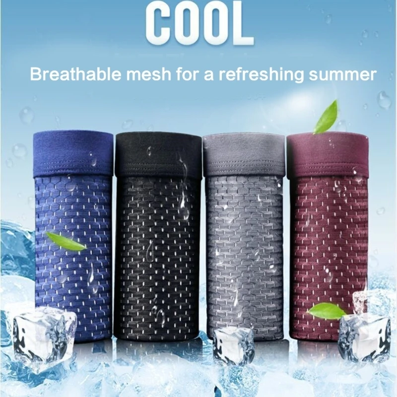 

N58F Мужские дышащие трусы-боксеры со средней посадкой из удобной эластичной сетчатой ​​ткани и шорты для нижнего белья с поясом