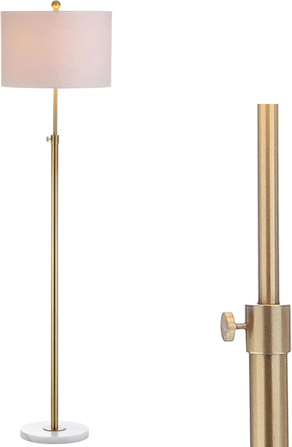 

Jonathan Y Jyl3022A June 65"" Adjustable Metal/Marble Led Floor Lamp, Modern, Contemporary, Elegant, Glam, Office, Living Room,