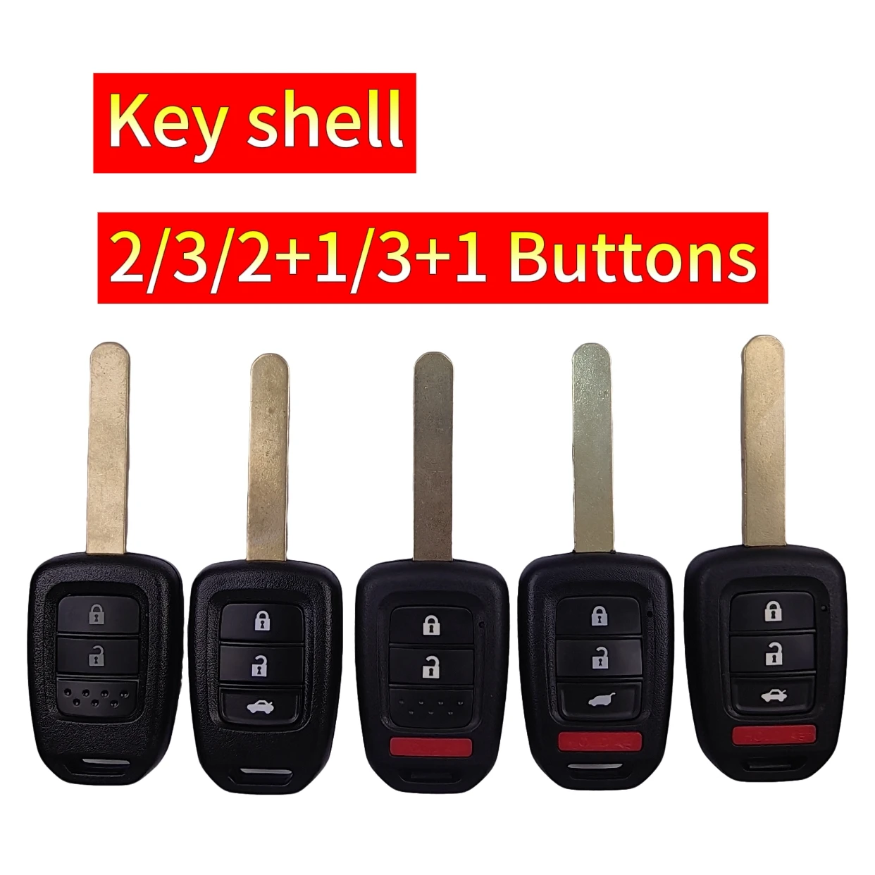 Sunshine 2/3/4 Button Replacement Car Remote Key Shell Case For Honda Accord CR-V Fit XRV Vezel City Jazz HRV FRV