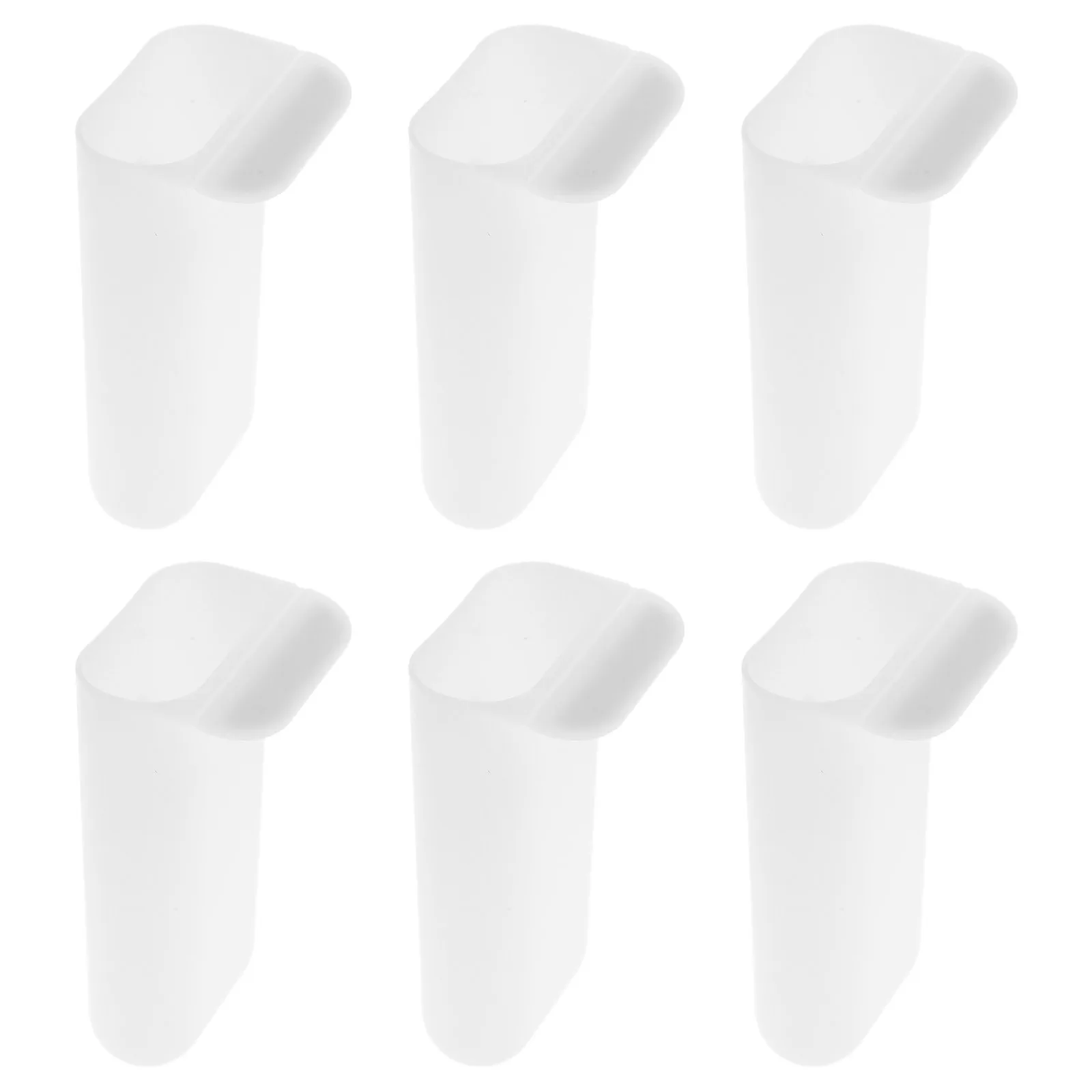 

6 Pcs Screen Pen Holder Selfadhesive Desk Accessory Monitor Stationery Storage White Spacesaving Office ganizer