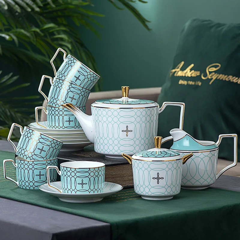 

Hxl afternoon tea set - bone china teapot and coffee cup set for home use