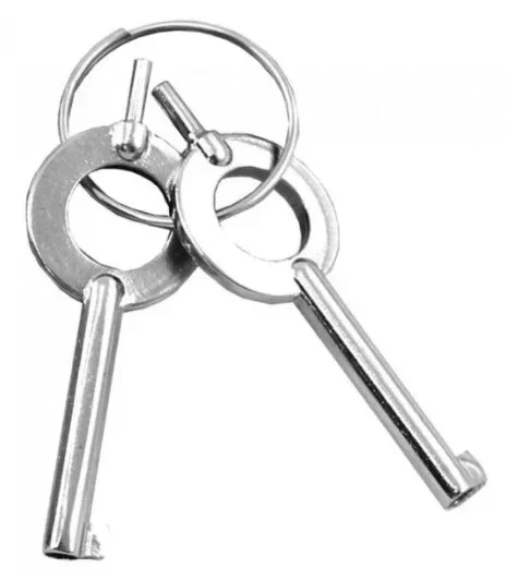 Universal Handcuff Key Police Universal Handcuff Keys, Silver New Standard