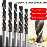 8 pieces 3-10mm three-tip carpentry drill, DC branch drill, electric drill bit, helical drill tool, plastic box set