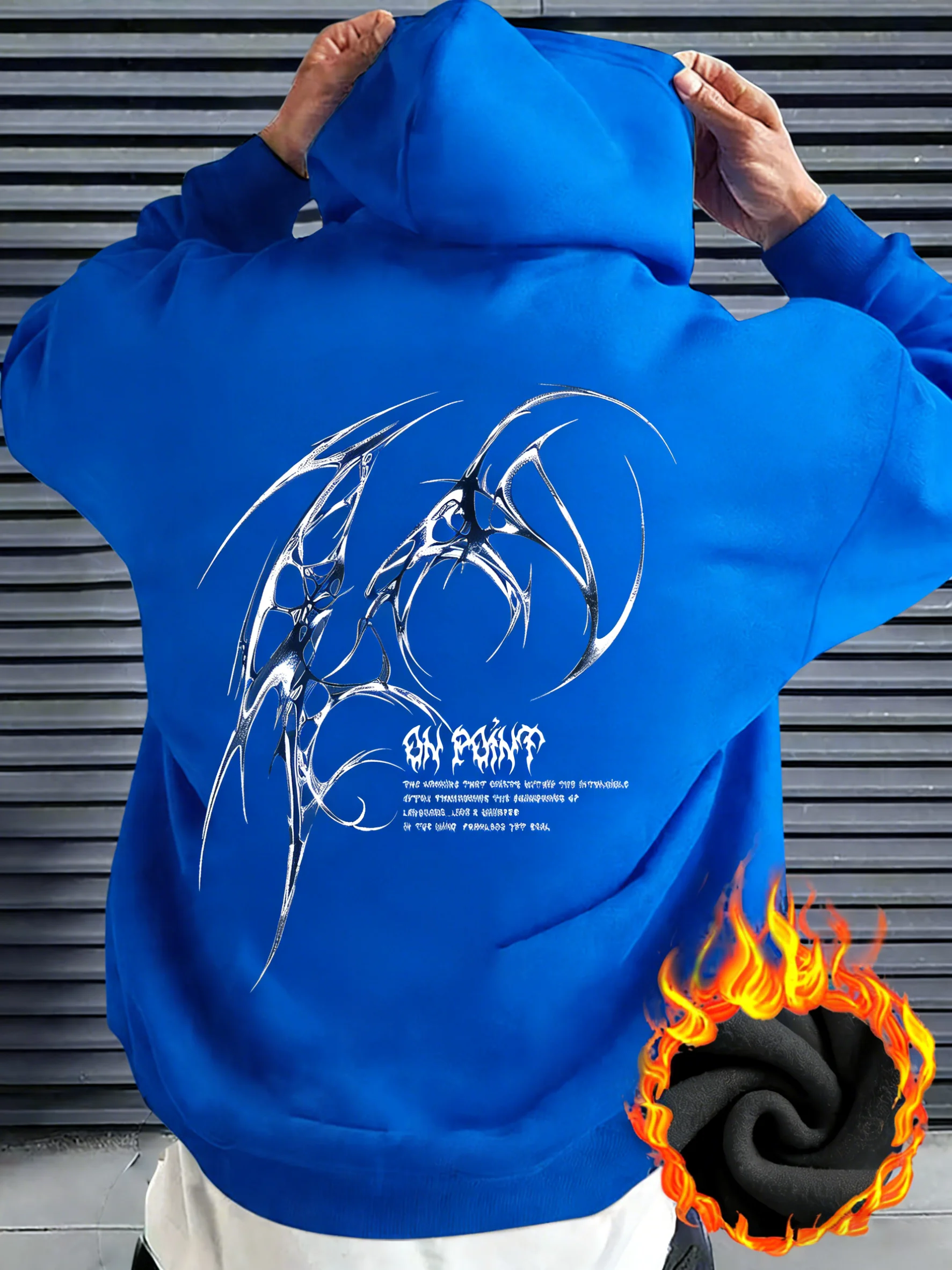 Men's Gothic Wing Pattern Hoodie