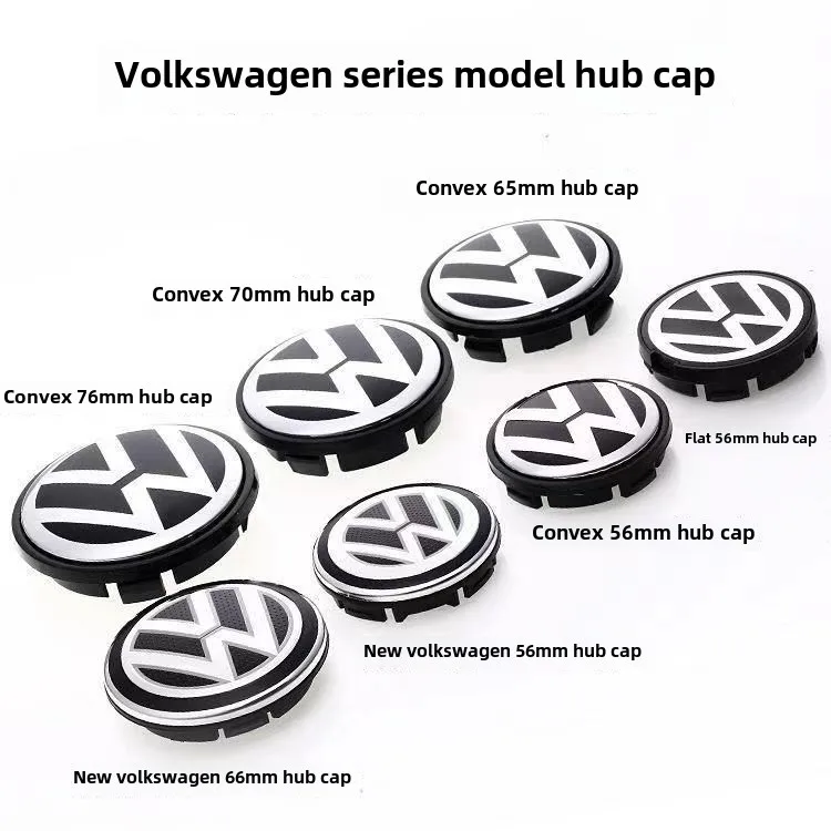 4pcs Black For Volkswagen Genuine Wheel Center Hub Cap 56/65/66/70/76mm Wheel Center Cap Replacement Chrome & car accessories
