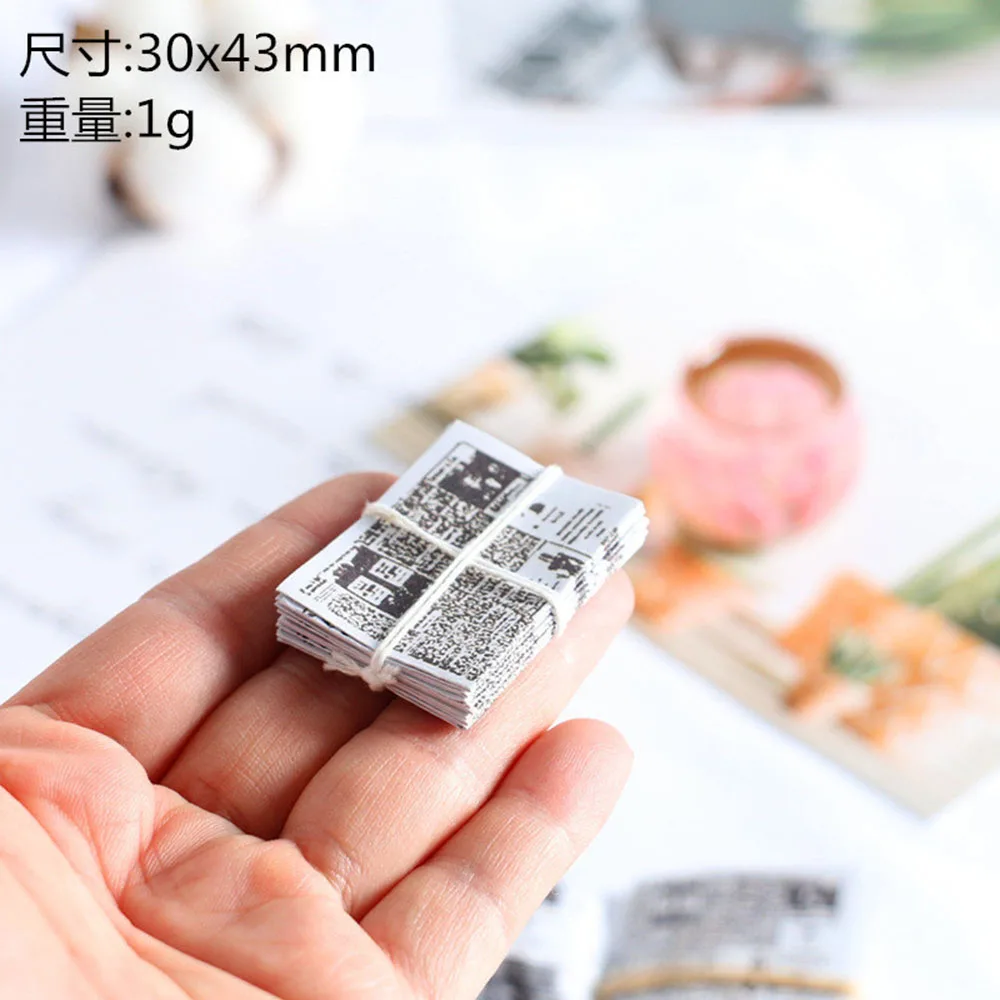 Miniature items Fashion Magazine/Newspaper Dollhouse Accessories For 1/6BJD 1/12 Dollhouse Decoration Scene Simulation Props Toy