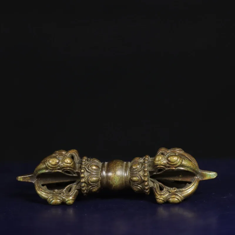 HYS pure copper diamond bell vajra pestle hand handle piece antique antique collection five-strand vajra pestle magic