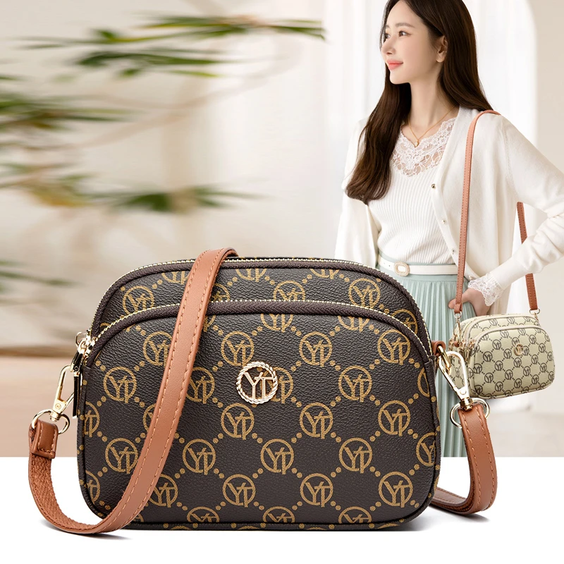 موضة جديدة فاخرة العلامة التجارية حقيبة كتف نسائية عالية الجودة سيدة حقيبة كروسبودي محفظة نسائية مستديرة مقاوم للماء حقائب اليد النسائية #3