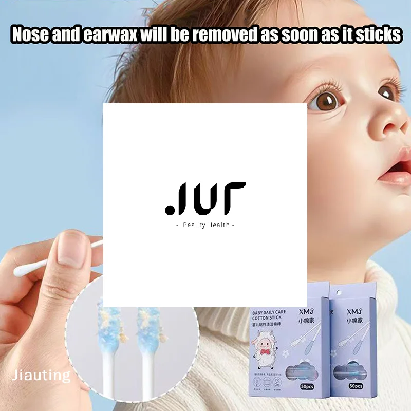 

50/100 Pcs Sticky Ear Pick Adhesive Cotton Swab Ear Cleaning Reusable Sticky Ear Sticks Sticky Cotton Swab Ear Cleaning Tool