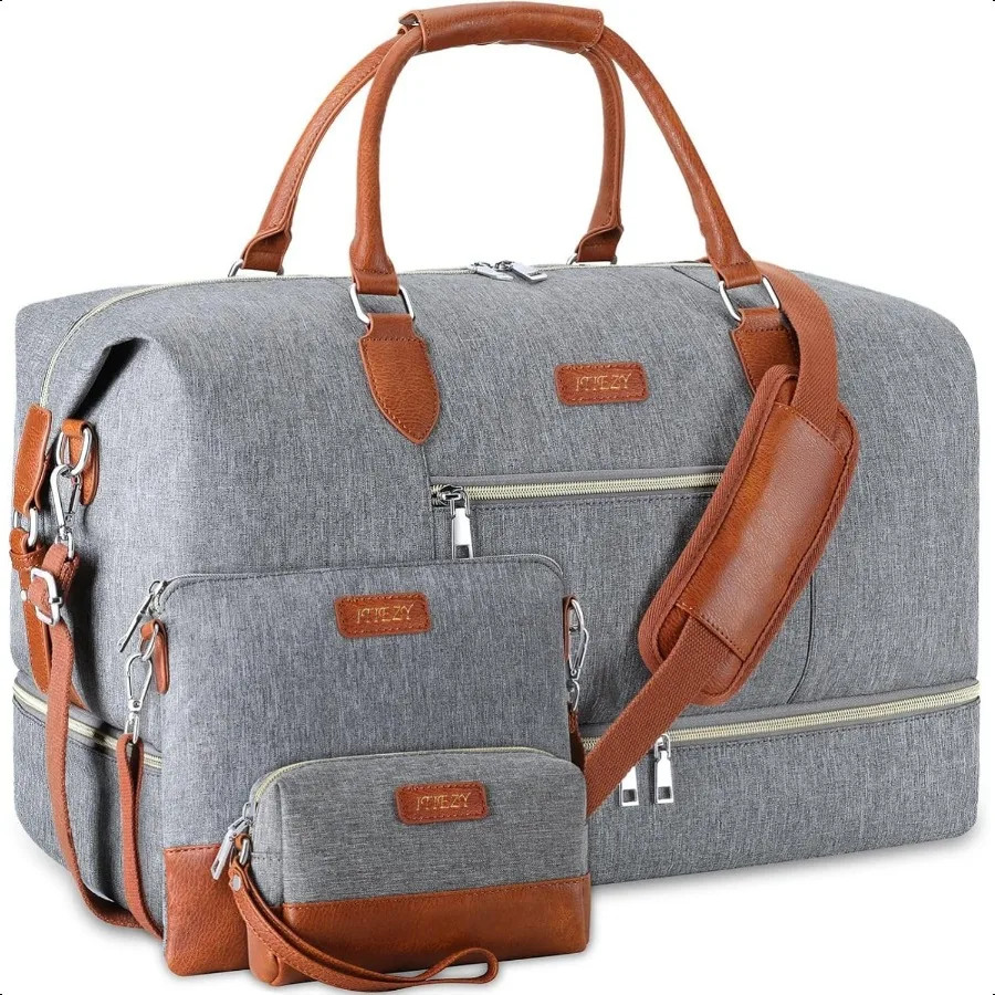 

Weekender Bag for Women Travel Duffel Bag Carry On Overnight Bag with Shoe Compartment Large Nylon Travel Weekend Tote Bag