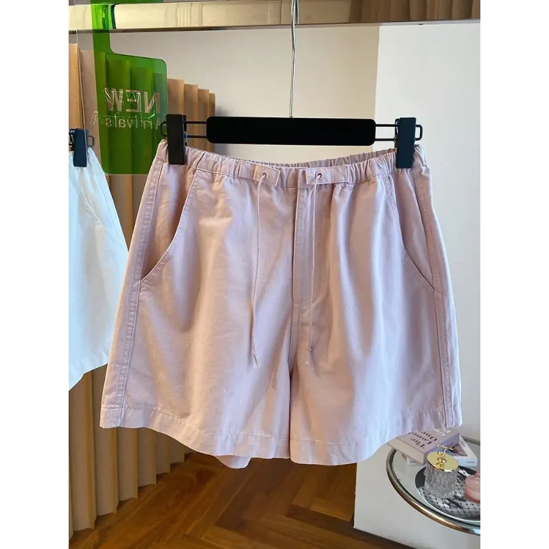 Plus Size Women's Design Belt Cargo Shorts Summer Slimming High Waist Shorts