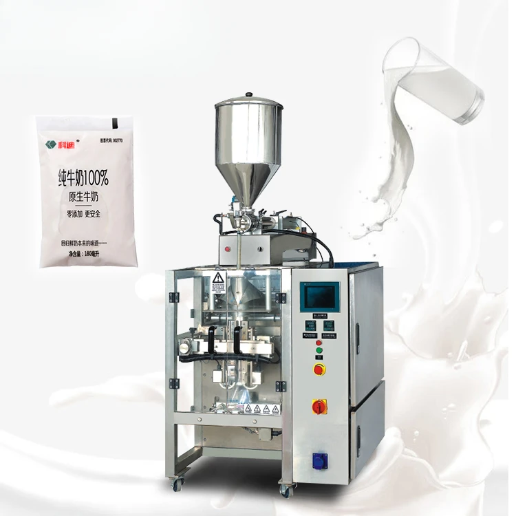 full automatic vertical sachet processing filling packaging fresh aseptic uht milk and yogurt coconut cream milk packing machine