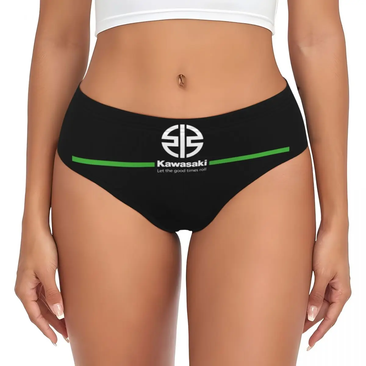 Custom Women's Sport Racing Motorcycles Kawasakis Brief Panties Female Comfort Underwear Underpants