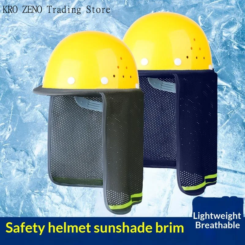 Safety Helmet Sunshade Panel Construction Site Sunshade Hat Breathable Wide-brimmed Cap Curtain Building Construction Sun Hats