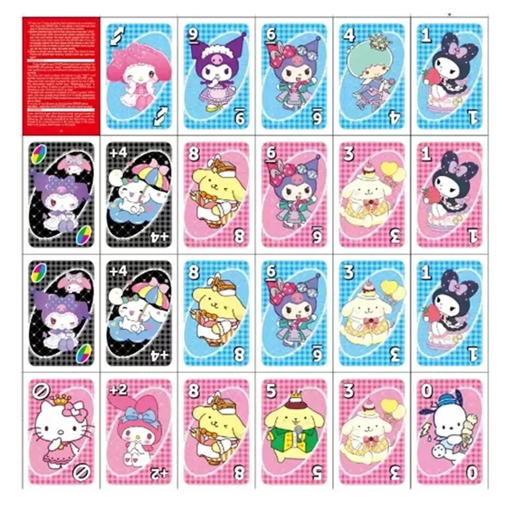 UNO Sanrio Stitch No MERCY Matching Card Game Multiplayer Family Party Boardgame Funny Friends Entertainment