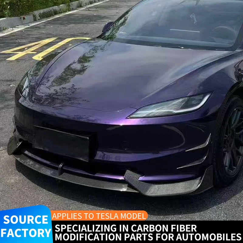 

Подходит для Tesla Model 3 2024-2025 гг., модифицированный передний бампер из углеродного волокна, модификация воздушного ножа